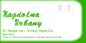 magdolna urbany business card